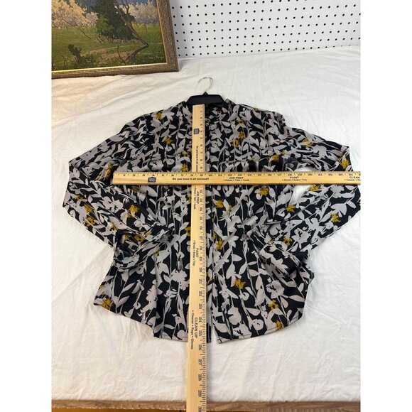 Guess Womens Floral Long Sleeve Button-Down Blouse Size M Polyester - Picture 8 of 8